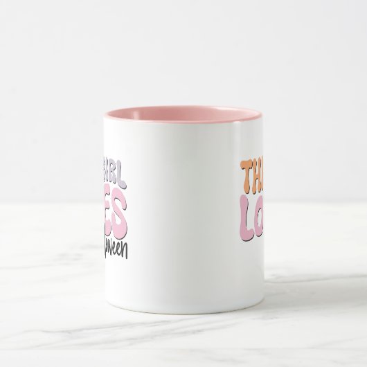 Dit meisje houdt van Halloween Mok (Midden)