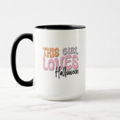 Dit meisje houdt van Halloween Mok (Links)