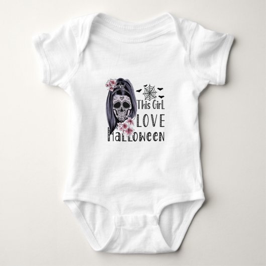Dit meisje houdt van Halloween Romper (Voorkant)