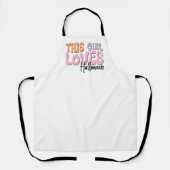 Dit meisje houdt van Halloween Schort (Voorkant)