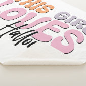 Dit meisje houdt van Halloween Sherpa Deken (3/4)