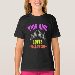 Dit meisje houdt van Halloween T-shirt