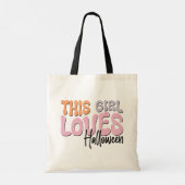 Dit meisje houdt van Halloween Tote Bag (Achterkant)