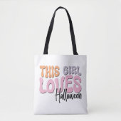 Dit meisje houdt van Halloween Tote Bag (Voorkant)