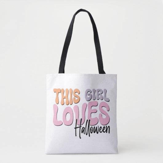 Dit meisje houdt van Halloween Tote Bag (Voorkant)