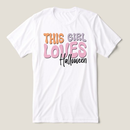 Dit meisje houdt van Halloween Tri-Blend Shirt (Design voorkant)