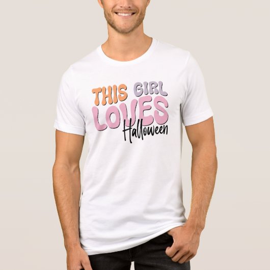 Dit meisje houdt van Halloween Tri-Blend Shirt (Voorkant)