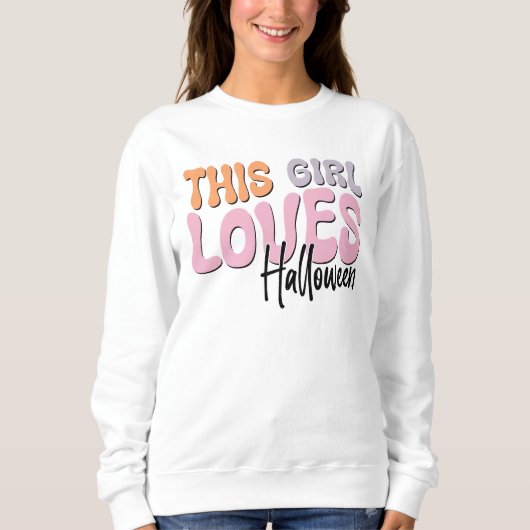 Dit meisje houdt van Halloween Trui (Voorkant)