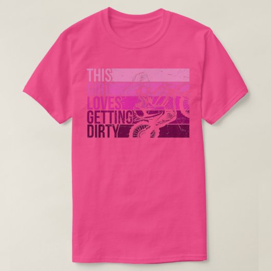 Dit meisje houdt van het krijgen van Dirt Dirt Bik T-shirt (Design voorkant)
