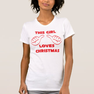 Dit meisje houdt van het Shirt van het kerstcadeau