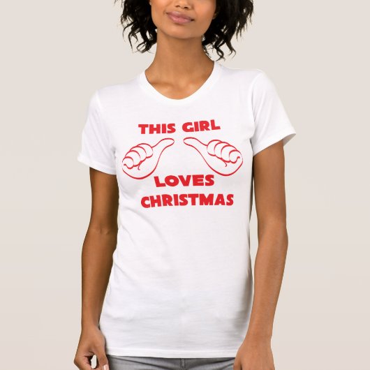 Dit meisje houdt van het Shirt van het kerstcadeau (Voorkant)
