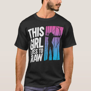 Dit meisje houdt van het tekenen van een aartsboeg t-shirt