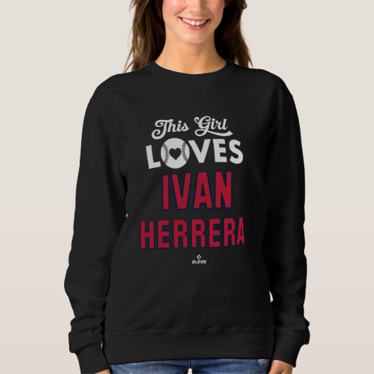 Dit meisje houdt van Ivan Herrera St Louis Basebal Trui (Voorkant)