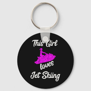 Dit meisje houdt van Jet Skiing Watercraft Jet Ski Sleutelhanger