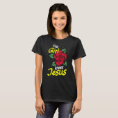 Dit meisje houdt van Jezus Christelijk T-shirt (Voorkant volledig)