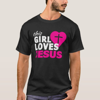 Dit meisje houdt van Jezus Faith Christelijk T-shirt