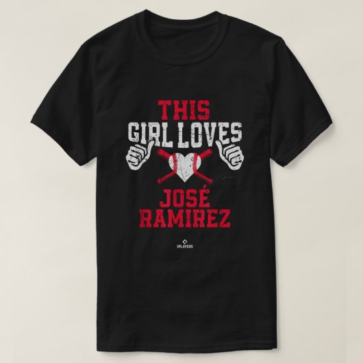 Dit meisje houdt van Jose Ramirez Jose Ramirez Cle T-shirt (Design voorkant)