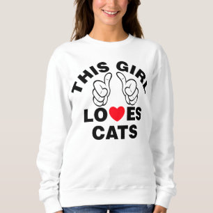Dit meisje houdt van katten trui
