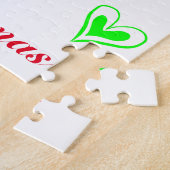 Dit meisje houdt van kerst met gymnastiek legpuzzel (Zijkant)