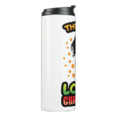 Dit meisje houdt van kerst pyjama melanine sista thermosbeker (Gedraaid links)