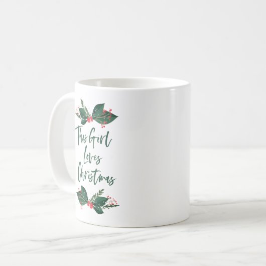 Dit meisje houdt van Kerstmis Koffiemok (Voorkant links)