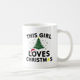 Dit meisje houdt van Kerstmis Koffiemok