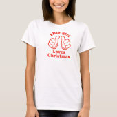 Dit meisje houdt van Kerstmis T-shirt (Voorkant)