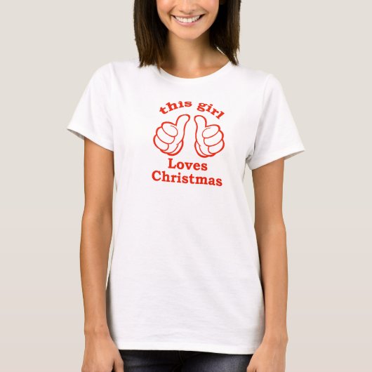 Dit meisje houdt van Kerstmis T-shirt (Voorkant)