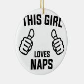 Dit meisje houdt van kranen keramisch ornament (Rechts)