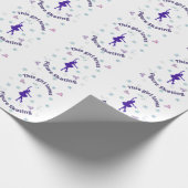 Dit meisje houdt van kunstschaatspapier cadeaupapier (Hoek)