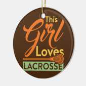 Dit meisje houdt van Lacrosse Player Stick Keramisch Ornament (Links)