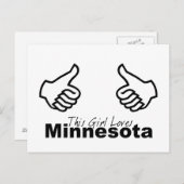Dit meisje houdt van Minnesota Briefkaart (Voorkant / Achterkant)