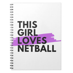 Dit meisje houdt van netball notitieboek