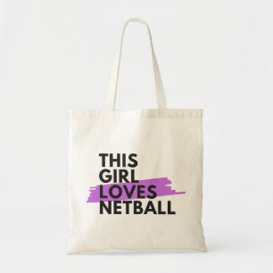 Dit meisje houdt van netball tote bag