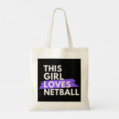 Dit meisje houdt van netball tote bag (Achterkant)