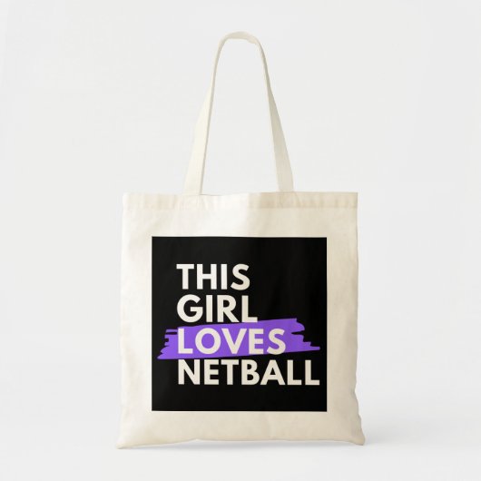 Dit meisje houdt van netball tote bag (Voorkant)