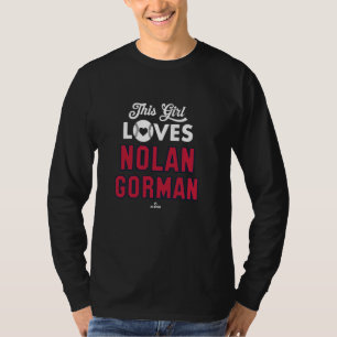 Dit meisje houdt van Nolan Gorman St Louis Basebal T-shirt