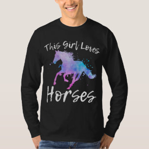 DIT MEISJE HOUDT VAN PAARDEN Ruitersport Meisje Ki T-shirt