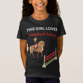 Dit meisje houdt van paardenrennen t-shirt (Voorkant)