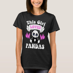 DIT MEISJE HOUDT VAN PANDAS Panda Quote Leuke Grap T-shirt