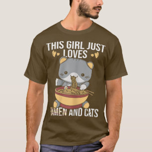 Dit meisje houdt van ramen en katten t-shirt