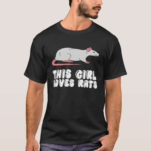 Dit meisje houdt van ratten t-shirt (Voorkant)