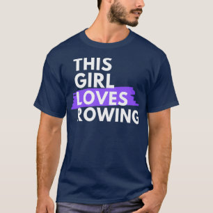 Dit meisje houdt van roeien t-shirt