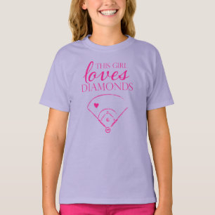 Dit meisje houdt van Shirt met diamanten