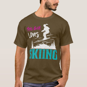 Dit meisje houdt van sneeuwsknikken t-shirt