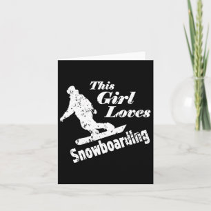 Dit meisje houdt van snowboarden - leuk cadeau voo kaart