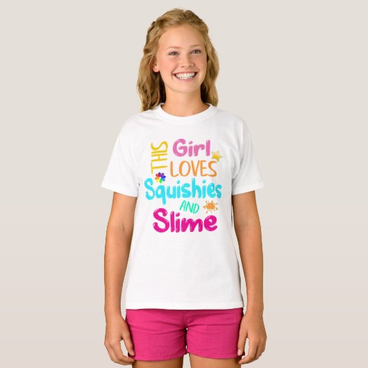 Dit meisje houdt van Squishie en Slime T-shirt (Voorkant volledig)