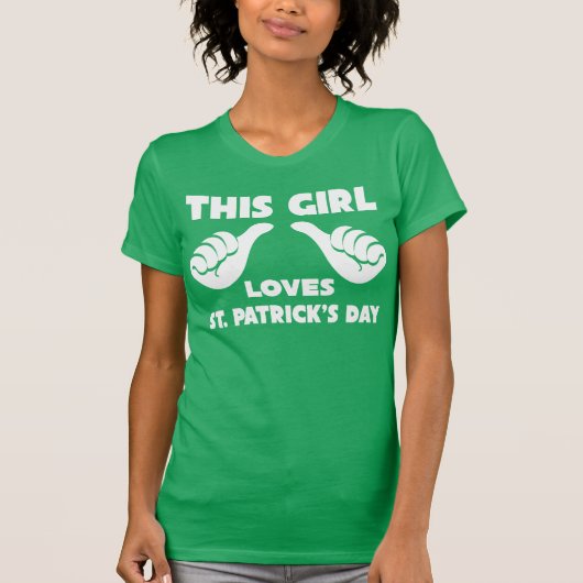 Dit meisje houdt van St. Patrick's Day Funny T Shi T-shirt (Voorkant)