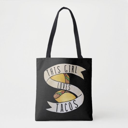 Dit meisje houdt van Tacos Tote Bag (Voorkant)