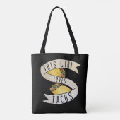 Dit meisje houdt van Tacos Tote Bag (Achterkant)